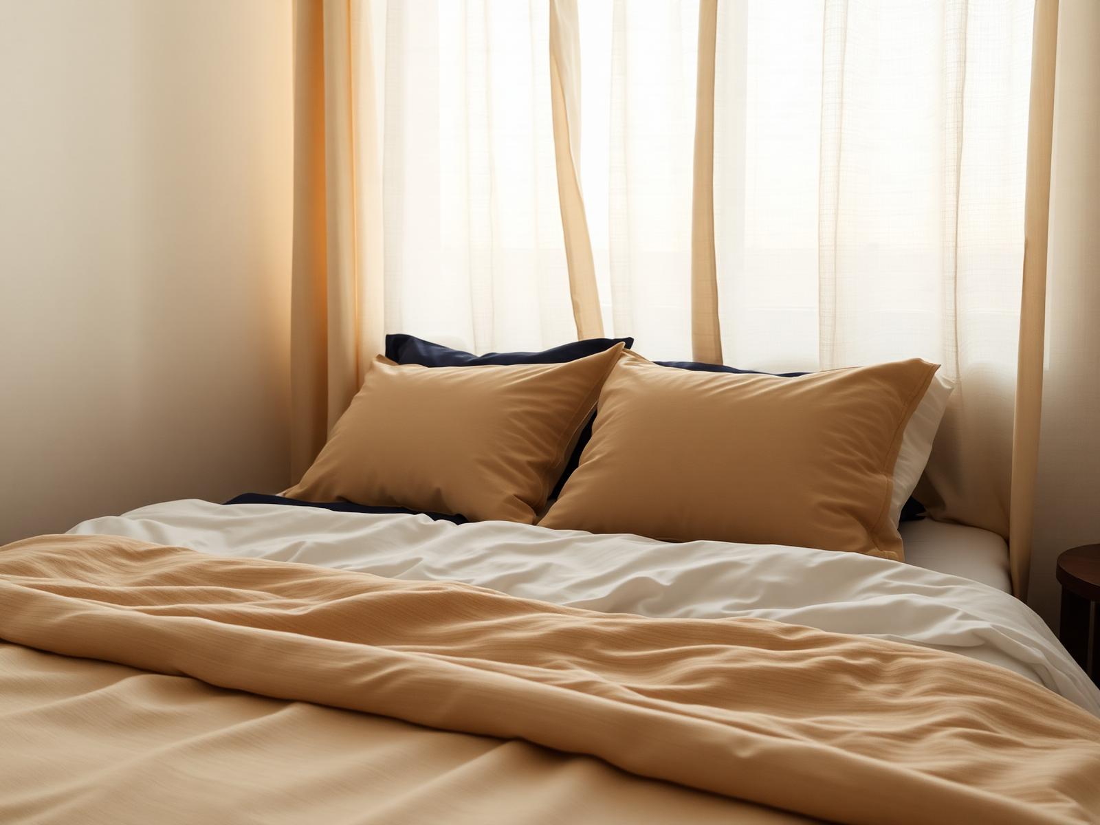Ambiente sereno de quarto ao amanhecer